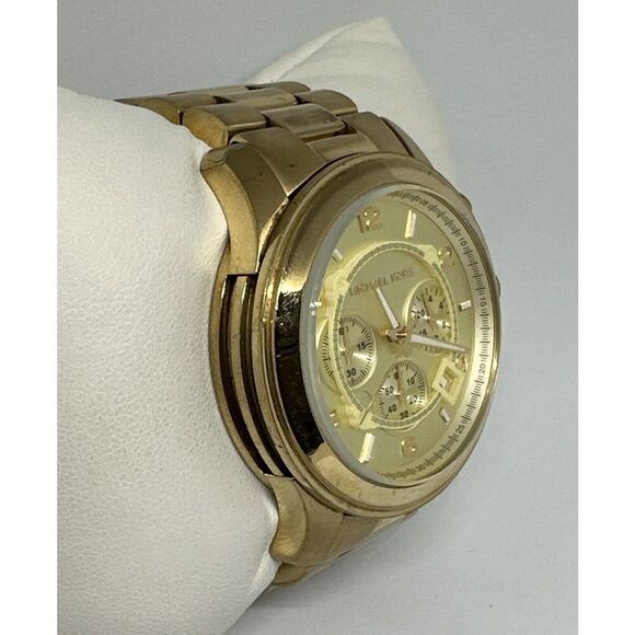 Michael Kors Runway MK8077 Men's Gold Stainless Steel Analog Dial Watch HME55 - Picture 4 of 11